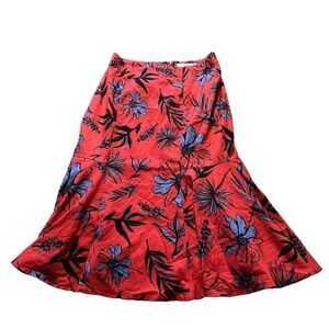 Love, bonito red floral midi dress size 4
